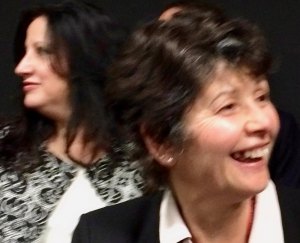 Kimberly Quinones, RIOC CFO, "Moves On" Quinones (L) at her first Board Meeting in March, 2016, with outgoing President Charlene Indelicato.